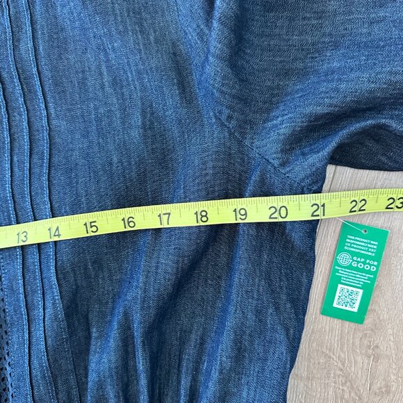 NWT Denim Maxi Dress sz L (T) - Denim Blue - Picture 10 of 16